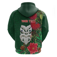 Maori Wheku Meri Kirihimete Personalised Hoodie All Green Indigenous Maori Motif - Polynesian Pride