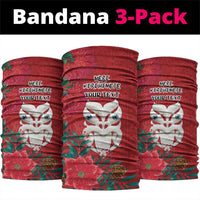 Maori Wheku Meri Kirihimete Personalised Neck Gaiter All Red Indigenous Maori Motif - Polynesian Pride