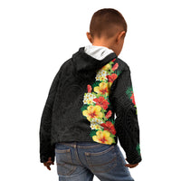 Hawaii Tropical Flowers Tribal Pattern Kid Hoodie No2 LT9 - Polynesian Pride