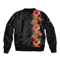 Hawaii Tropical Flowers Tribal Pattern Bomber Jacket No4 LT9 - Polynesian Pride