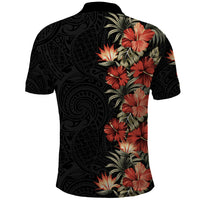 Hawaii Tropical Flowers Tribal Pattern Polo Shirt No6 LT9 - Polynesian Pride