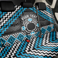 Personalised Aotearoa Niho Taniwha Motif Back Car Seat Cover Blue Style