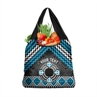 Personalised Aotearoa Niho Taniwha Motif Grocery Bag Blue Style