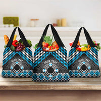 Personalised Aotearoa Niho Taniwha Motif Grocery Bag Blue Style