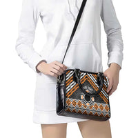 Personalised Aotearoa Niho Taniwha Motif Shoulder Handbag Gold Style LT9 - Polynesian Pride