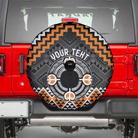 Personalised Aotearoa Niho Taniwha Motif Spare Tire Cover Gold Style