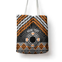 Personalised Aotearoa Niho Taniwha Motif Tote Bag Gold Style - Polynesian Pride