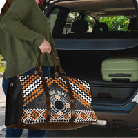 Personalised Aotearoa Niho Taniwha Motif Travel Bag Gold Style - Polynesian Pride