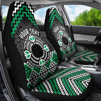 Personalised Aotearoa Niho Taniwha Motif Car Seat Cover Green Style