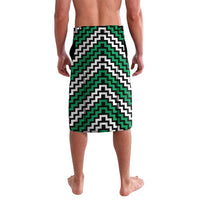 Personalised Aotearoa Niho Taniwha Motif Lavalava Green Style