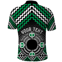 Personalised Aotearoa Niho Taniwha Motif Polo Shirt Green Style