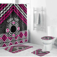 Personalised Aotearoa Niho Taniwha Motif Bathroom Set Pink Style - Polynesian Pride