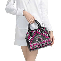 Personalised Aotearoa Niho Taniwha Motif Shoulder Handbag Pink Style LT9 - Polynesian Pride