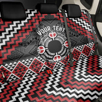 Personalised Aotearoa Niho Taniwha Motif Back Car Seat Cover Red Style LT9 - Polynesian Pride