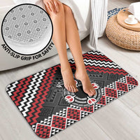 Personalised Aotearoa Niho Taniwha Motif Bathroom Set Red Style - Polynesian Pride