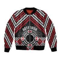 Personalised Aotearoa Niho Taniwha Motif Bomber Jacket Red Style
