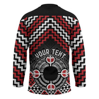 Personalised Aotearoa Niho Taniwha Motif Hockey Jersey Red Style LT9 - Polynesian Pride