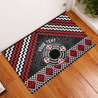 Personalised Aotearoa Niho Taniwha Motif Rubber Doormat Red Style LT9 - Polynesian Pride