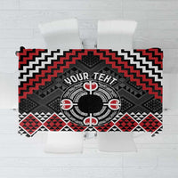 Personalised Aotearoa Niho Taniwha Motif Tablecloth Red Style LT9 Red - Polynesian Pride