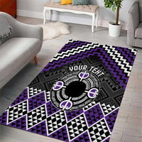 Personalised Aotearoa Niho Taniwha Motif Area Rug Violet Style