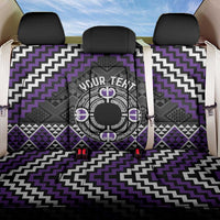 Personalised Aotearoa Niho Taniwha Motif Back Car Seat Cover Violet Style LT9 One Size Violet - Polynesian Pride
