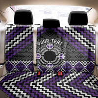Personalised Aotearoa Niho Taniwha Motif Back Car Seat Cover Violet Style LT9 - Polynesian Pride