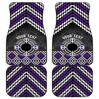 Personalised Aotearoa Niho Taniwha Motif Car Mats Violet Style