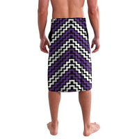 Personalised Aotearoa Niho Taniwha Motif Lavalava Violet Style