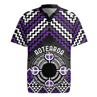 Personalised Aotearoa Niho Taniwha Motif Rugby Jersey Violet Style LT9 Violet - Polynesian Pride