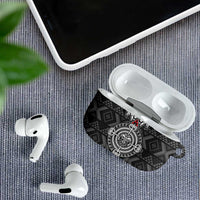 Black Aotearoa Taniko Motif AirPods Case Vintage Maori New Zealand Tribal Art Pattern LT9 - Polynesian Pride