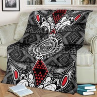 Black Aotearoa Taniko Motif Blanket Vintage Maori New Zealand Tribal Art Pattern