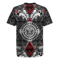 Black Aotearoa Tanilo Motif Rugby Jersey Vintage Maori New Zealand Tribal Art Pattern LT9 - Polynesian Pride