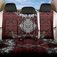 Red Aotearoa Taniko Motif Back Car Seat Cover Vintage Maori New Zealand Tribal Art Pattern