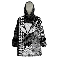 Hawaii Sea Turtle Blanket Polynesia Kakau with Kanaka Maoli Black LT9 - Polynesian Pride