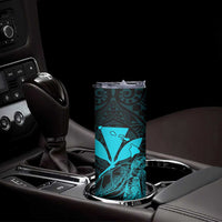 Kakau Polynesian Tribal Hawaiian Turtle Skinny Tumbler with Kanaka Maoli Teal
