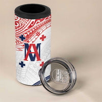 Kingdom of Uvea 1842-1860 Personalized 4 in 1 Can Cooler Tumbler Wallis and Futuna Polynesian Tribal Pattern LT9 - Polynesian Pride