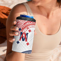 Kingdom of Uvea 1842-1860 Personalized 4 in 1 Can Cooler Tumbler Wallis and Futuna Polynesian Tribal Pattern LT9 - Polynesian Pride
