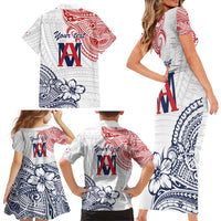 Kingdom of Uvea 1842-1860 Personalized Family Matching Short Sleeve Bodycon Dress and Hawaiian Shirt Wallis and Futuna Polynesian Tribal Pattern LT9 - Polynesian Pride
