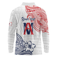 Kingdom of Uvea 1842-1860 Personalized Long Sleeve Polo Shirt Wallis and Futuna Polynesian Tribal Pattern LT9 - Polynesian Pride
