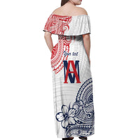 Kingdom of Uvea 1842-1860 Personalized Off Shoulder Maxi Dress Wallis and Futuna Polynesian Tribal Pattern LT9 - Polynesian Pride