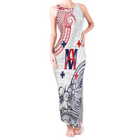 Kingdom of Uvea 1842-1860 Personalized Tank Maxi Dress Wallis and Futuna Polynesian Tribal Pattern LT9 Women White - Polynesian Pride