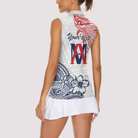 Kingdom of Uvea 1842-1860 Personalized Women Sleeveless Polo Shirt Wallis and Futuna Polynesian Tribal Pattern LT9 - Polynesian Pride