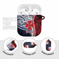 Kingdom of Uvea 1860-1886 Personalized AirPods Case Wallis and Futuna Polynesian Tribal Pattern - Polynesian Pride