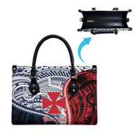 Kingdom of Uvea 1860-1886 Personalized Leather Bag Wallis and Futuna Polynesian Tribal Pattern - Polynesian Pride