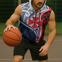 Kingdom of Uvea 1860-1886 Personalized Sleeveless Zip Hoodie Wallis and Futuna Polynesian Tribal Pattern LT9 - Polynesian Pride