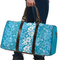 Hawaiian Lei Day Travel Bag Blue Hibiscus Flowers Lei Art - Polynesian Pride