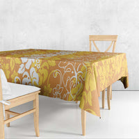 Hawaiian Lei Day Tablecloth Gold Hibiscus Flowers Lei Art LT9 - Polynesian Pride