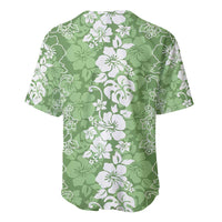 Hawaiian Lei Day Baseball Jersey Green Hibiscus Flowers Lei Art LT9 - Polynesian Pride
