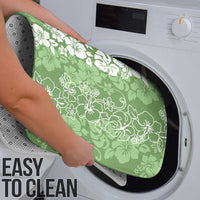 Hawaiian Lei Day Bathroom Set Green Hibiscus Flowers Lei Art - Polynesian Pride