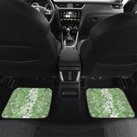 Hawaiian Lei Day Car Mats Green Hibiscus Flowers Lei Art